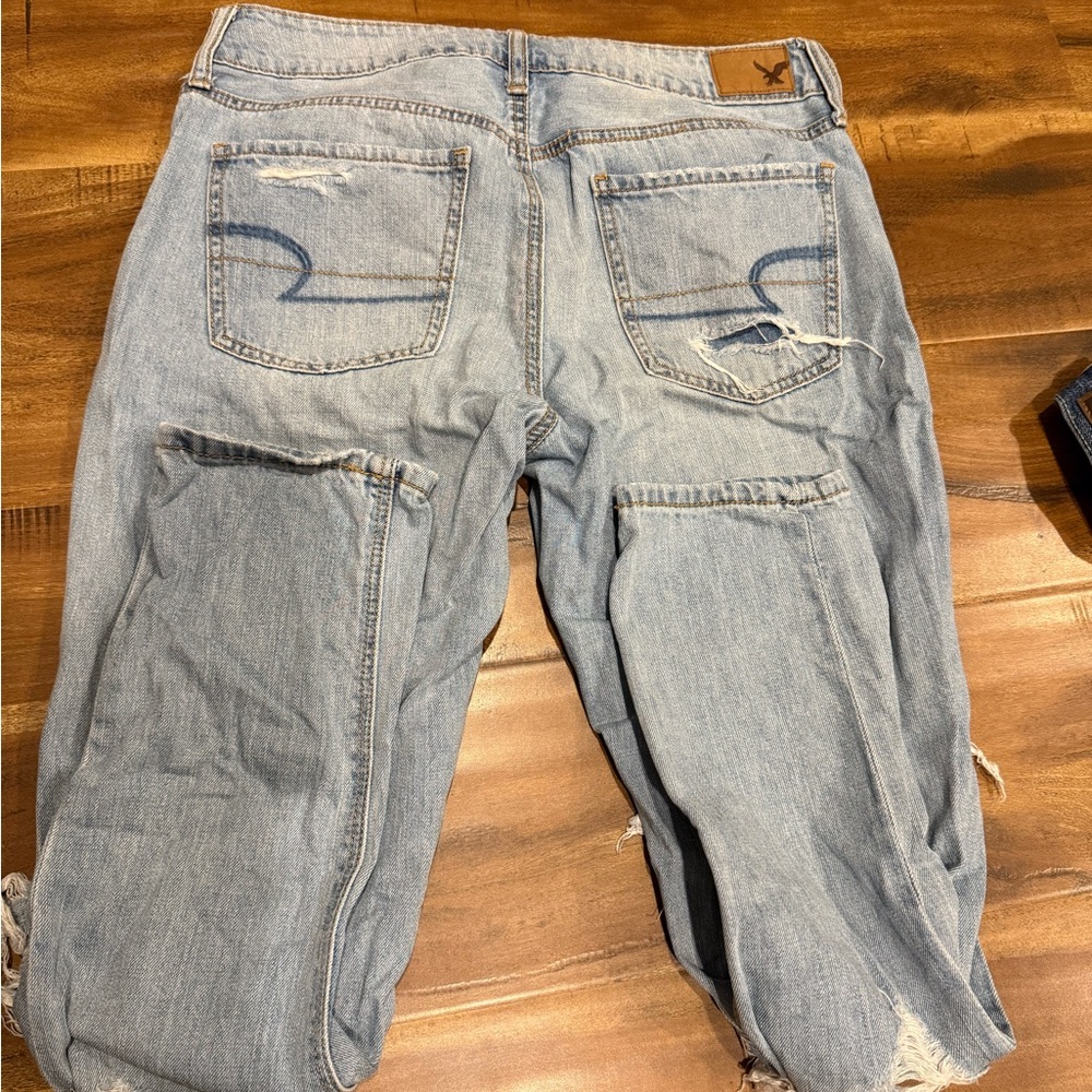 Distressed Light Blue Jeans - Picture 3 of 3